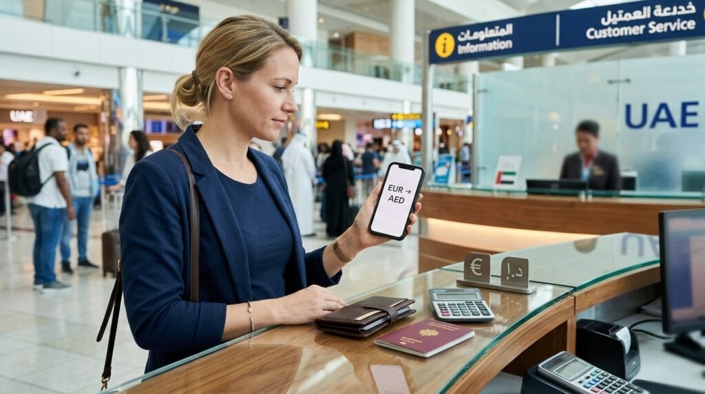 convert euro to dirham using an EUR to AED converter