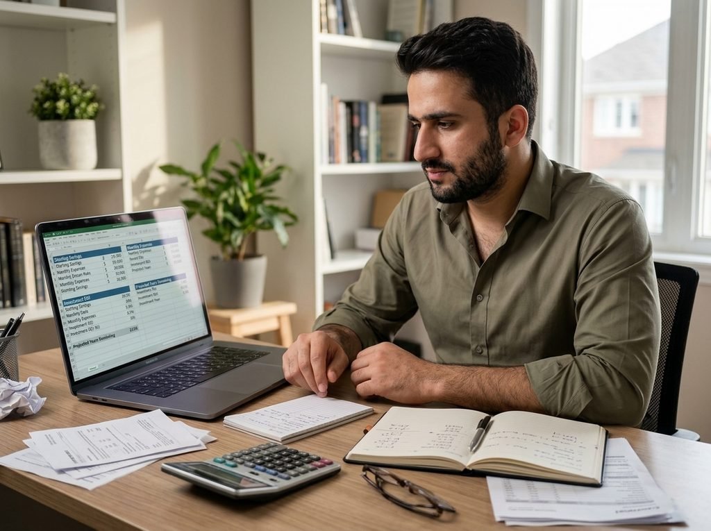 How long will my money last calculator showing savings, withdrawals, investment growth, and retirement planning