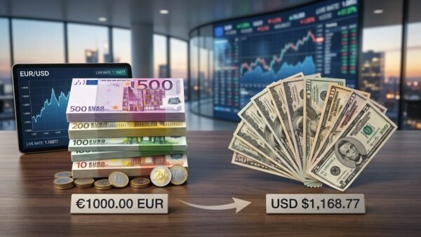 1000 Euro to USD: How Much Is €1,000 in US Dollars Today