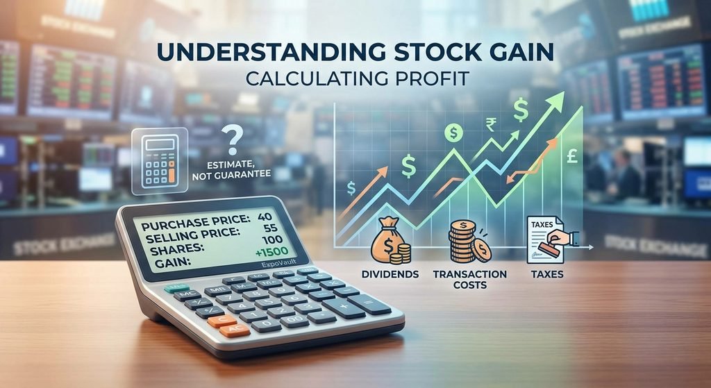 Stock profit calculator for calculating stock gain and loss